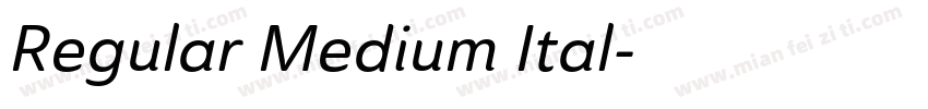 Regular Medium Ital字体转换